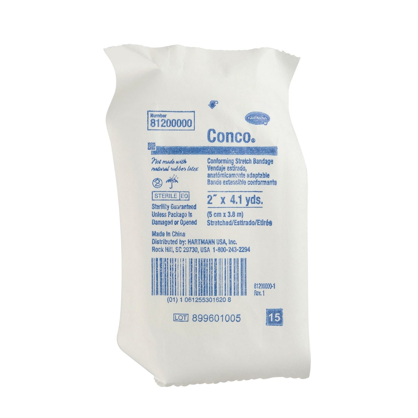 Conforming Bandage Conco® 2 Inch X 4.1 Yard 1-Ply Sterile 12 per Bag - 81200000