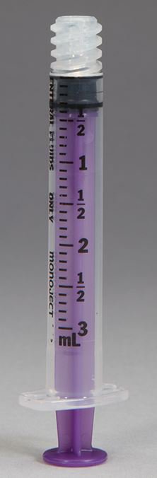 Enteral / Oral Syringe Monoject™ 3 mL Enfit Tip Without Safety - 8881103015