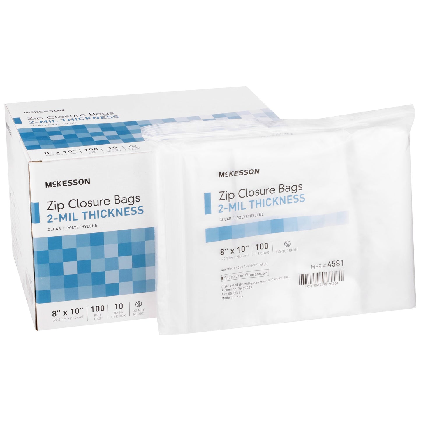 McKesson Zip Closure Bag, 8 X 10 Inches 4581