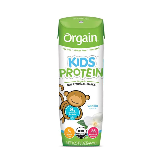 Pediatric Oral Supplement Orgain® Kids Protein™ Organic Nutritional Shake Vanilla Flavor 8.25 oz. Carton Liquid Organic - 851770003100