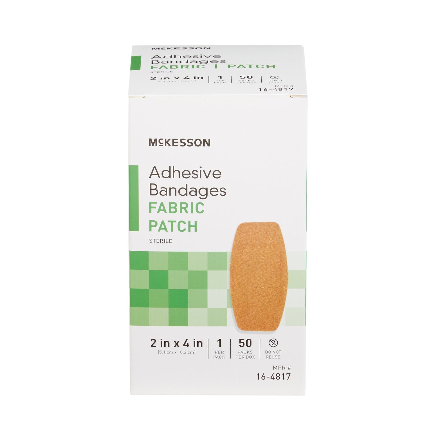 McKesson Tan Adhesive Strip, 2 x 4 Inch 16-4817