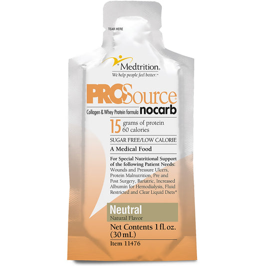 Oral Supplement ProSource™ NoCarb Neutral Flavor Liquid 1 oz. Pouch - 11476