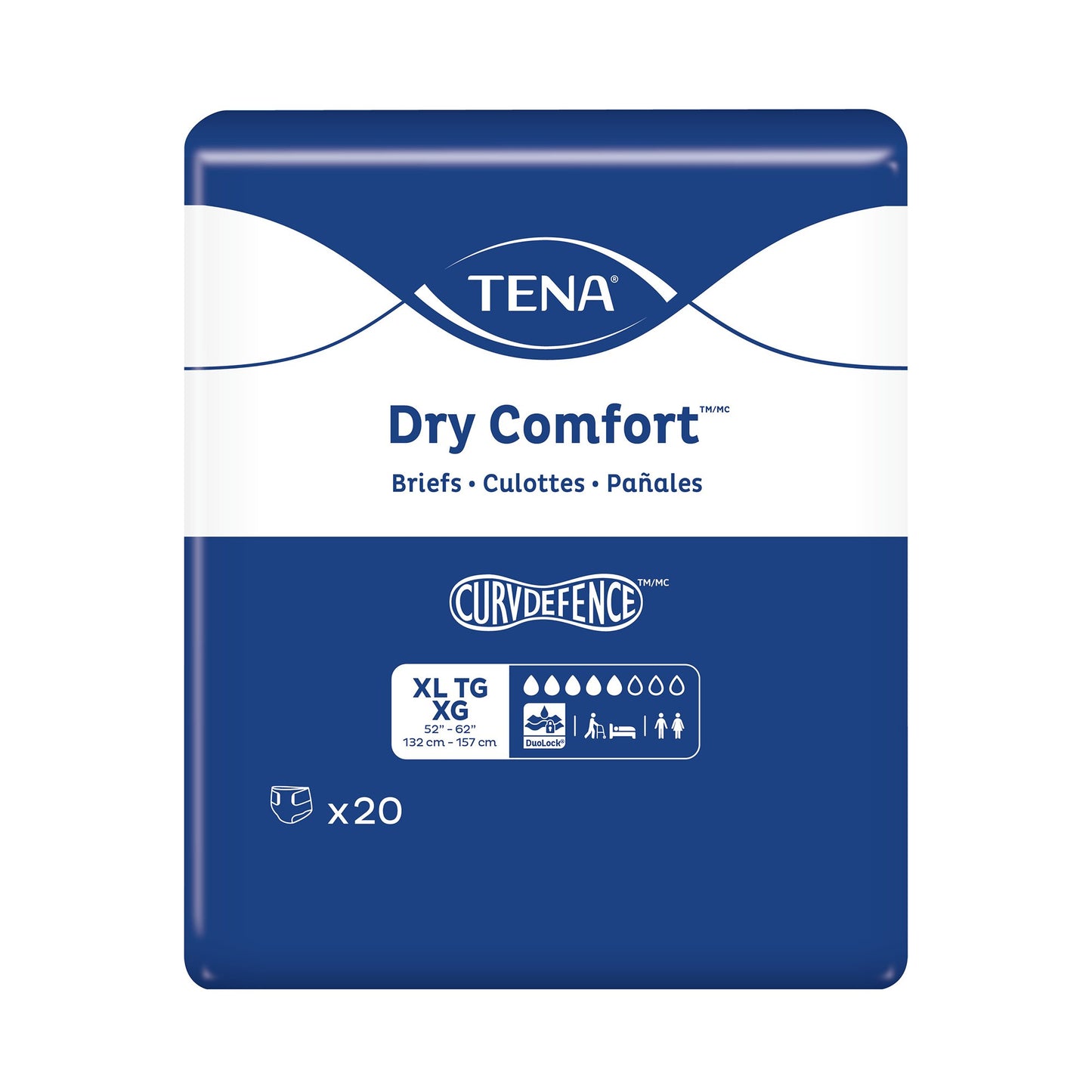 Incontinence Brief TENA Dry Comfort™ Adult X-Large Unisex Disposable Moderate Absorbency 67440