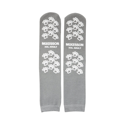 McKesson Brand McKesson Terries Adult Slipper Socks, 2X-Large, Gray 40-3800-001, Case of 48