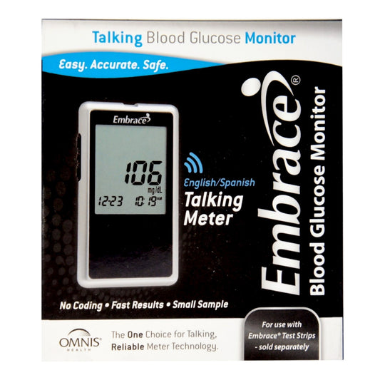 Blood Glucose Meter Embrace® 6 Second Results Stores up to 300 Results No Coding Required - APX01AB0200