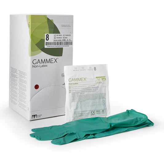 Gammex® Non-Latex Polyisoprene Surgical Glove, Size 8, Green 8516