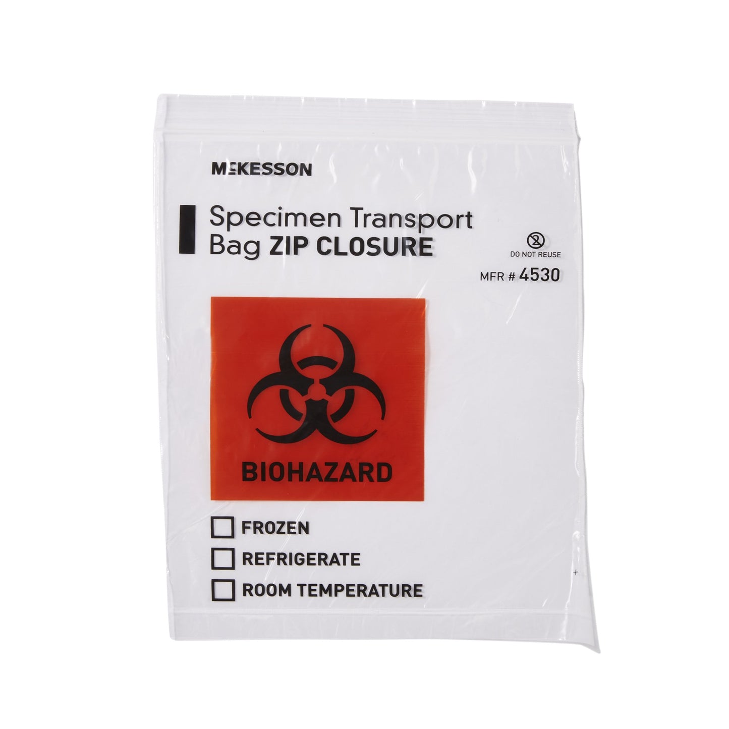McKesson Specimen Transport Bag, Zip Closure, 8 x 10 Inch 4530