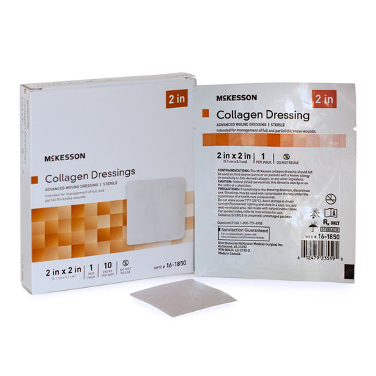 Collagen Dressing McKesson 2 X 2 Inch Square Sterile - 16-1850