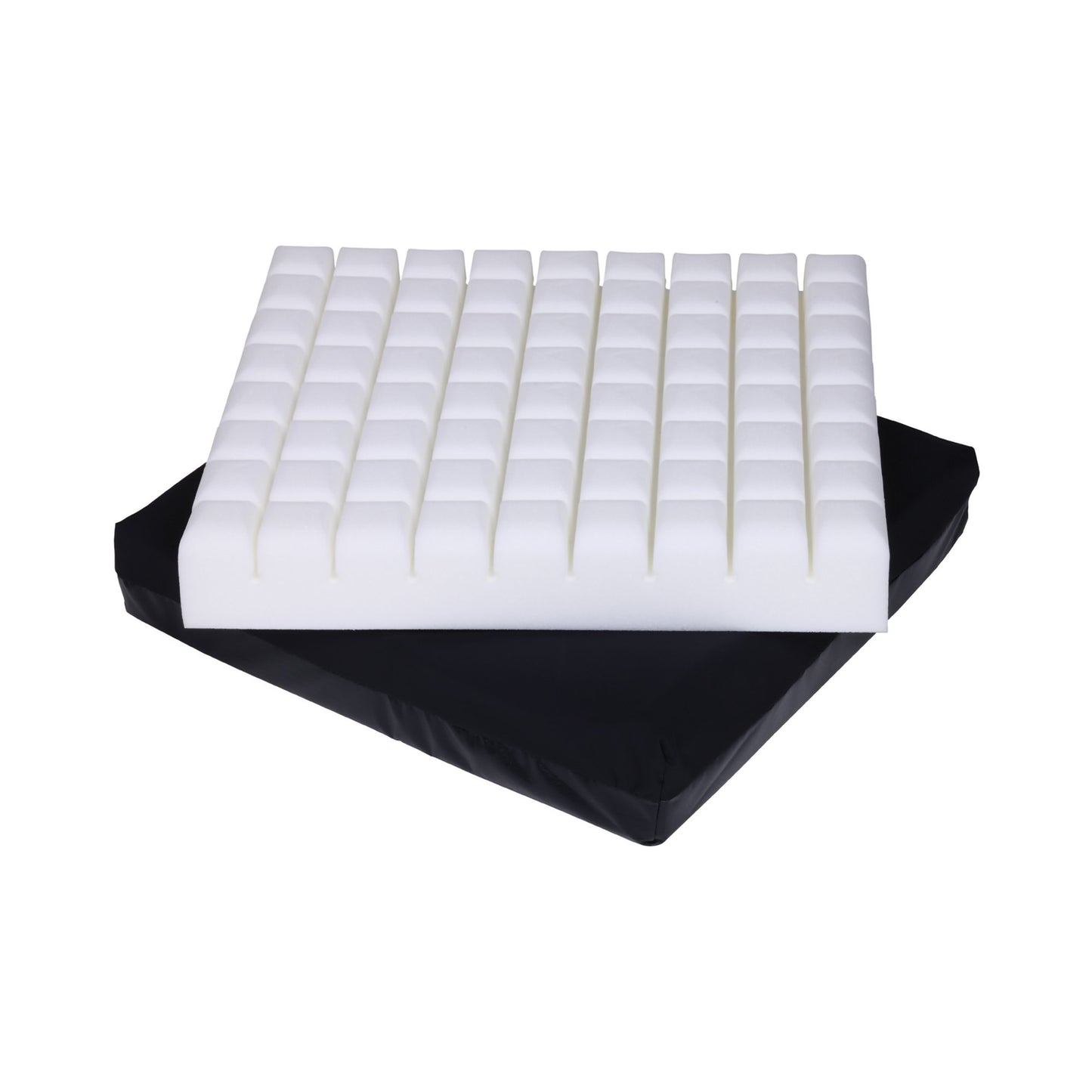 Span America Geo-Matt PRT Seat Cushion, 18 in. W x 16 in. D x 3 in. H, Foam, Black, Non-inflatable PRT1816-96, Case of 6