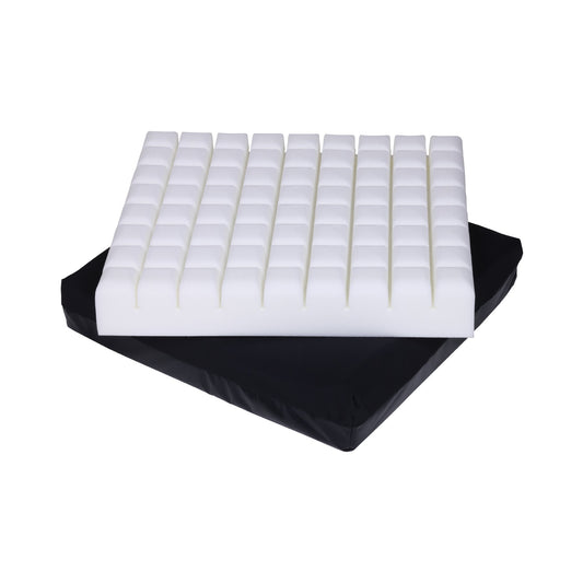 Span America Geo-Matt PRT Seat Cushion, 18 in. W x 16 in. D x 3 in. H, Foam, Black, Non-inflatable PRT1816-96, Case of 6