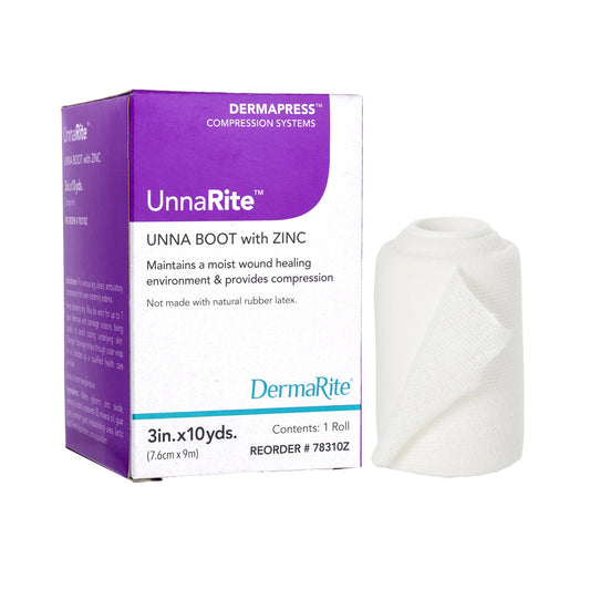 Unna Boot UnnaRite™ Zinc Oxide 3 Inch X 10 Yard - 78310Z