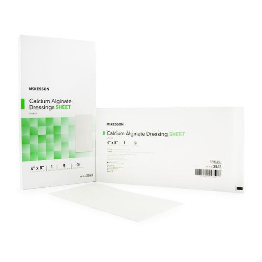 Alginate Dressing McKesson 4 X 8 Inch Rectangle - 3563