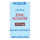 Major® 220-mg Zinc Sulfate Capsules 20555004000