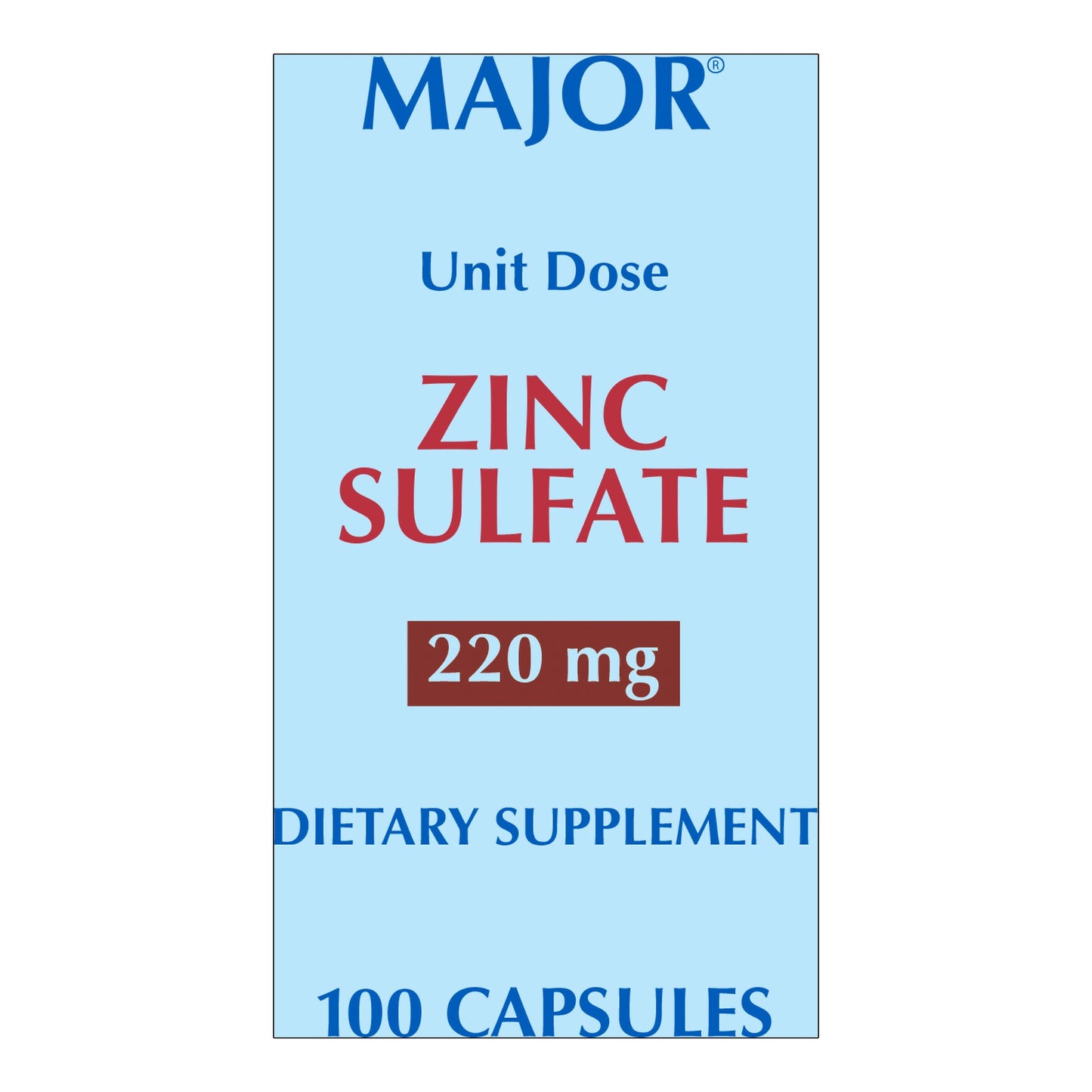 Major® 220-mg Zinc Sulfate Capsules 20555004000