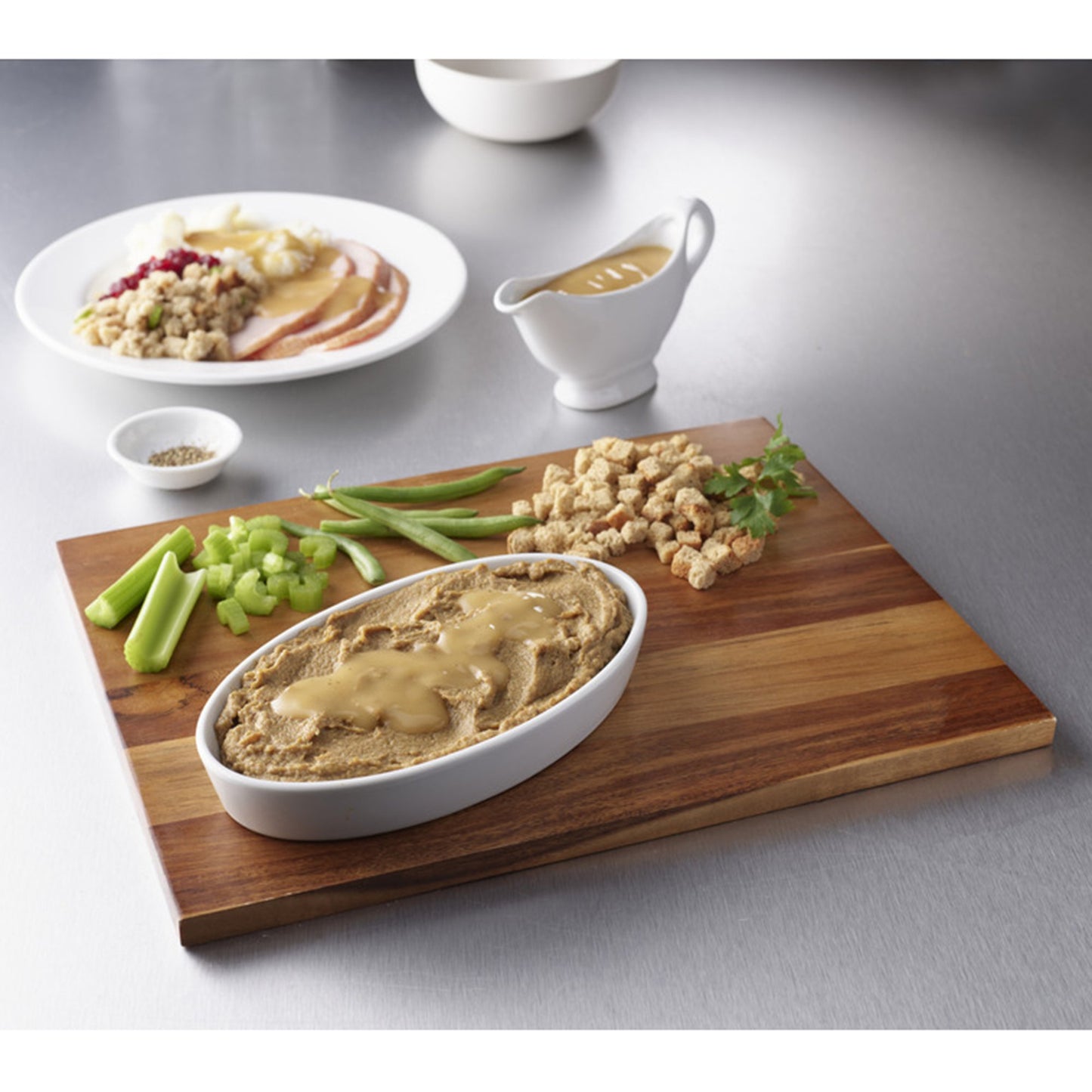 Thick & Easy® Purées Turkey with Stuffing and Green Beans Purée Thickened Food 160749