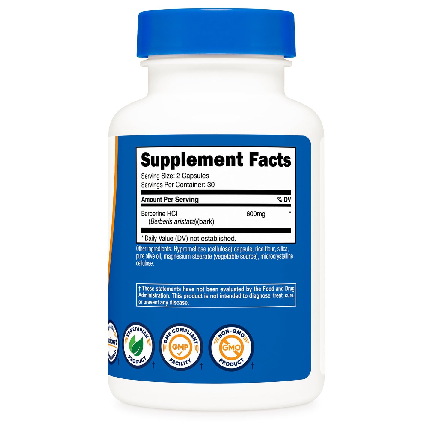 Dietary Supplement nutricost® Berberine 600 mg Strength Capsule 60 Per Bottle NTC171101