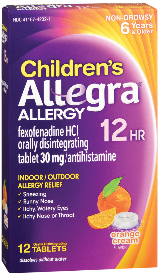 Sanofi Pasteur Children's Allegra Fexofenadine HCl Children's Allergy Relief 41167423201, 1 Each