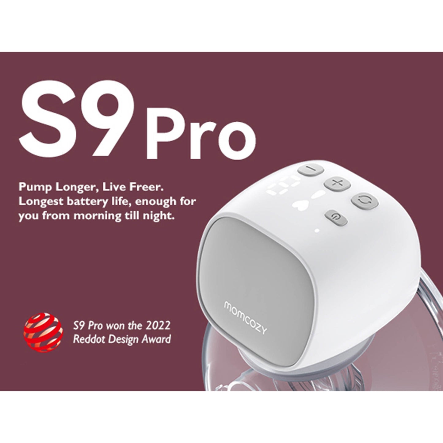 Hands Free Double Electric Breast Pump Momcozy S9 Pro-N BP091-GR00BA-A