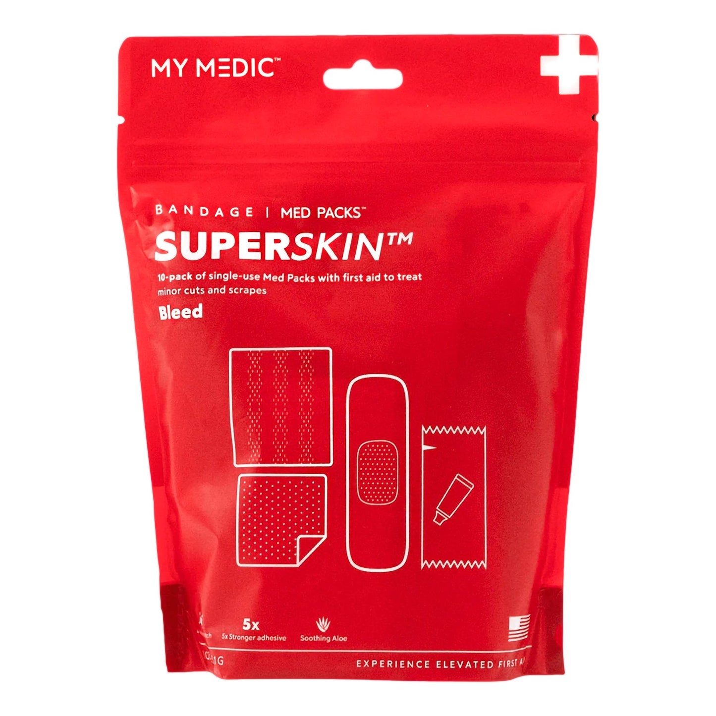 First Aid Kit My Medic™ MED PACKS SuperSkin Plastic Pouch - MM-SPL-MD-PK-AC-SSB-1X3-10PK