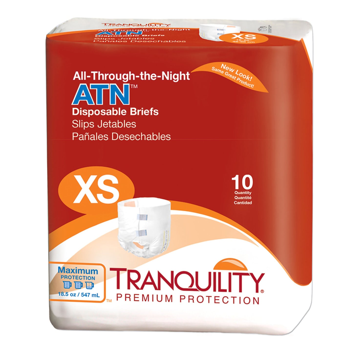 Tranquility® ATN Maximum Protection Incontinence Brief, Extra Small 2183