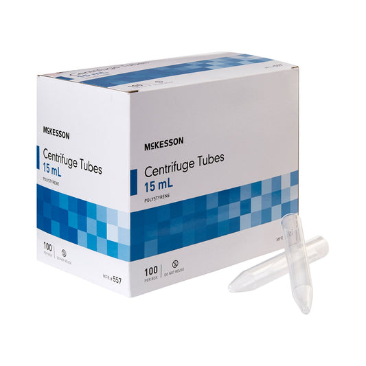 McKesson Brand McKesson Centrifuge Tube, 15 mL 557, Box of 100