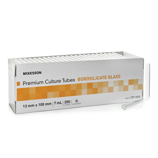 McKesson Test Tube Plain 7 mL Without Closure Glass Tube - 177-1510