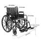 McKesson Wheelchair, 20 Inch Seat Width 146-SSP220DDA-SF