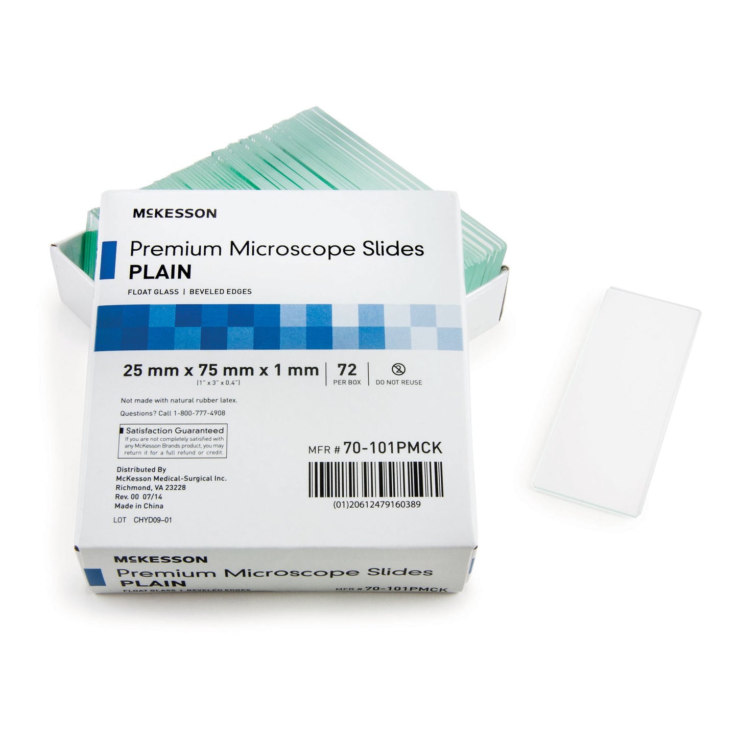 McKesson Premium Plain Microscope Slide, 25 x 75 mm 70-101PMCK