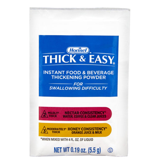 Food and Beverage Thickener Thick & Easy® 5.5 Gram Individual Packet Unflavored Powder IDDSI Level 2 Mildly Thick - 21929
