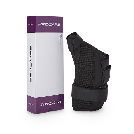 Wrist Brace with Abducted Thumb ProCare® ComfortFORM™ Aluminum / Foam / Spandex / Plastic Left Hand Black Medium - 79-87315