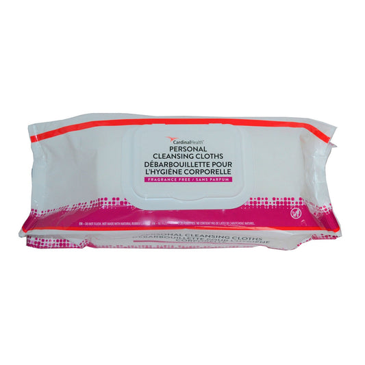 Personal Cleansing Wipe Cardinal Health™ Soft Pack Unscented 64 Count - 2AWU-64