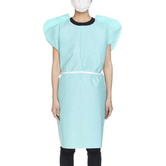 Patient Exam Gown McKesson One Size Fits Most Teal Disposable - 18-973