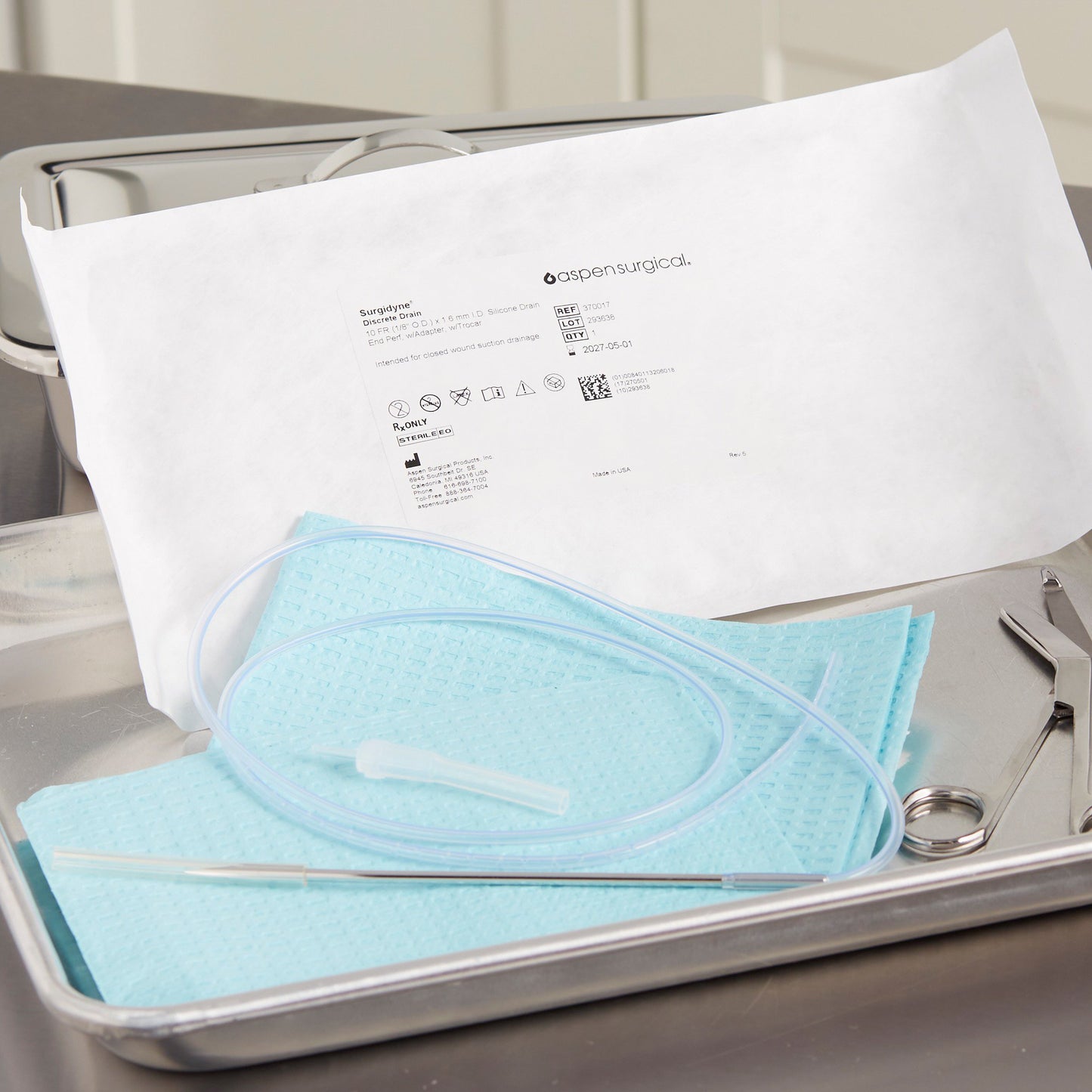 McKesson Wound Drain with Trocar, 10 Fr., 12-Inch Length 370017