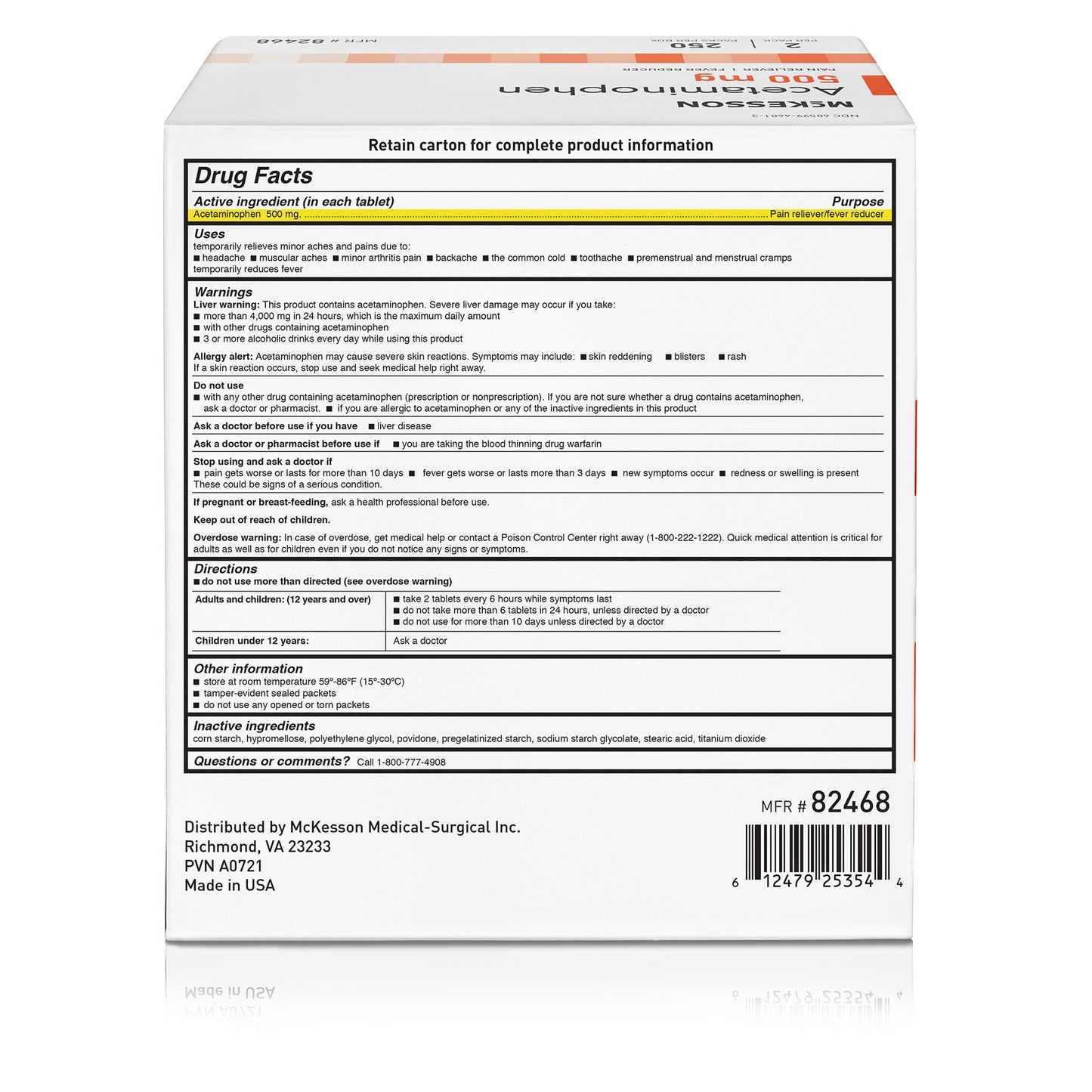 McKesson Acetaminophen Pain Relief 82468
