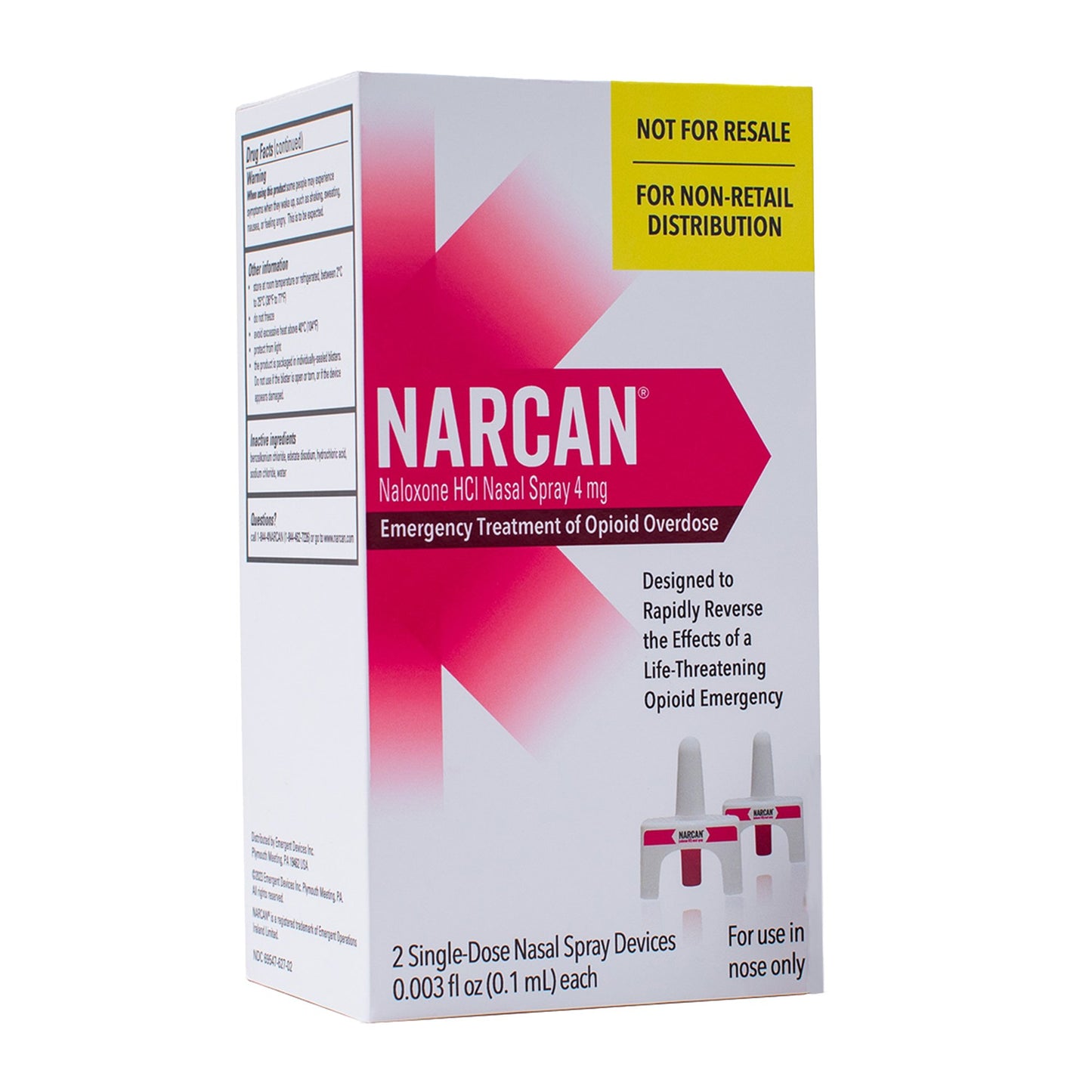 Narcan® Naloxone HCl 4 mg Spray 0.1 mL 69547062702