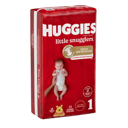 Unisex Baby Diaper Huggies® Little Snugglers Size 1 Disposable Heavy Absorbency - 49695