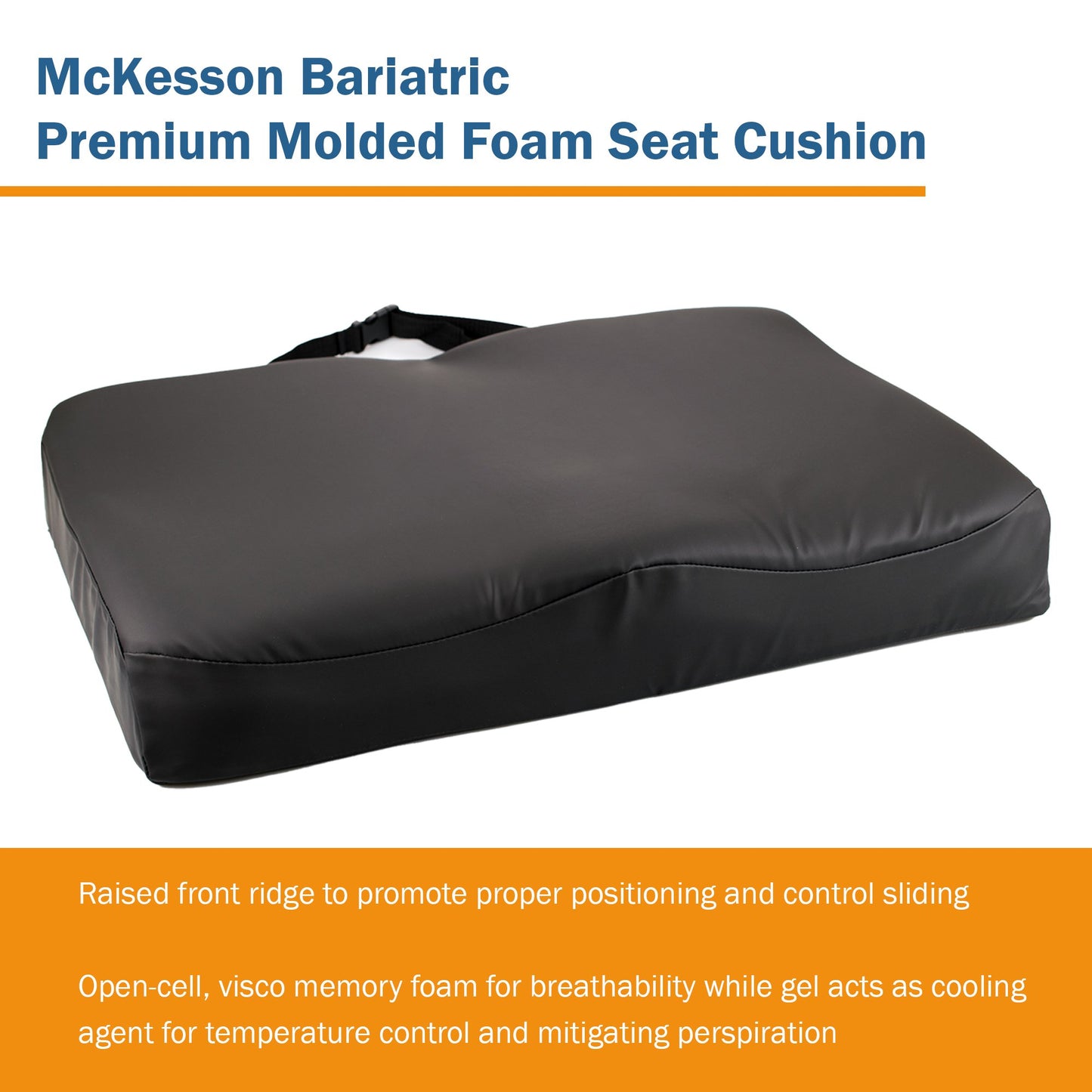 McKesson Premium Molded Foam Seat Cushion, 24 x 18 x 3 Inch 170-76006SP
