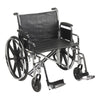 Bariatric Wheelchair McKesson Dual Axle Desk Length Arm Swing-Away Footrest Black Upholstery 24 Inch Seat Width Adult 450 lbs. Weight Capacity - 146-S