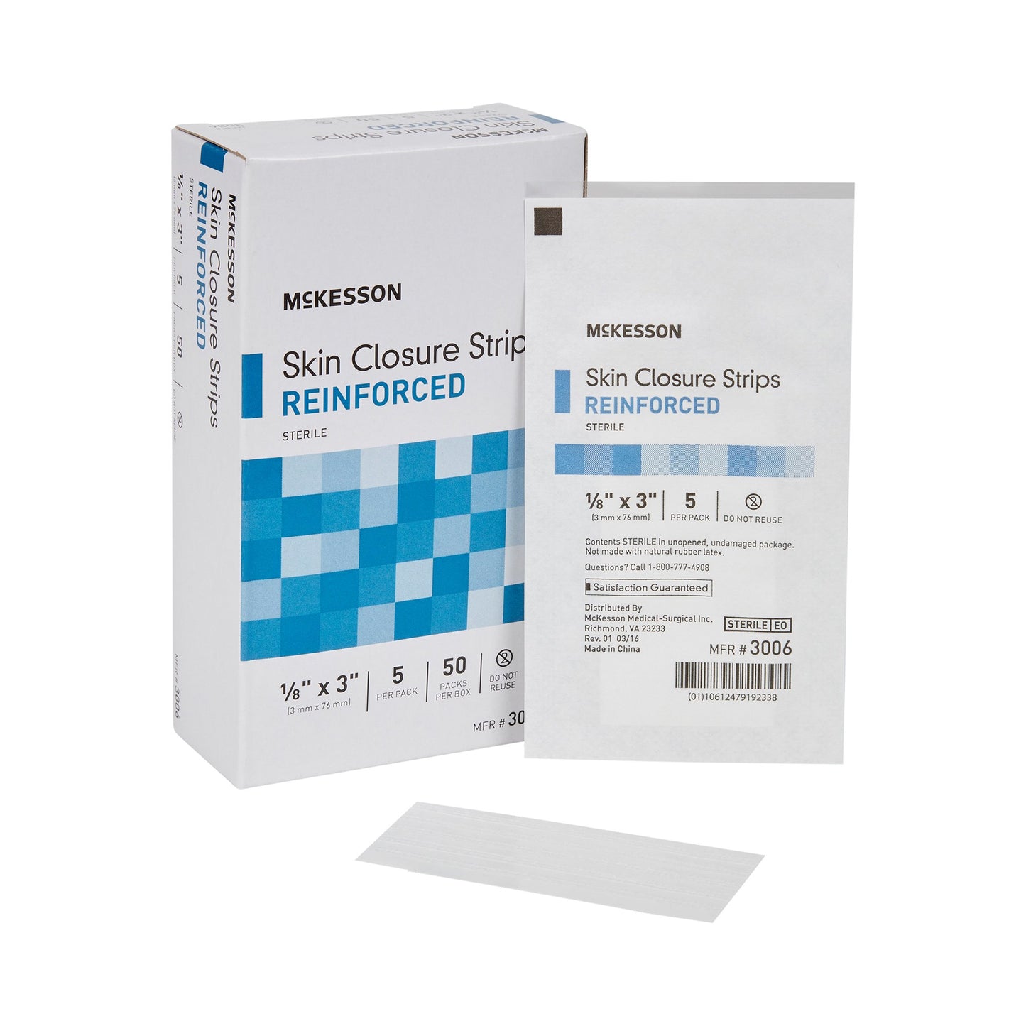 McKesson Skin Closure Strip, 1/8 X 3 Inches 3006