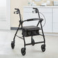 McKesson Folding Aluminum Four-Wheel Rollator, Black 146-R726BK