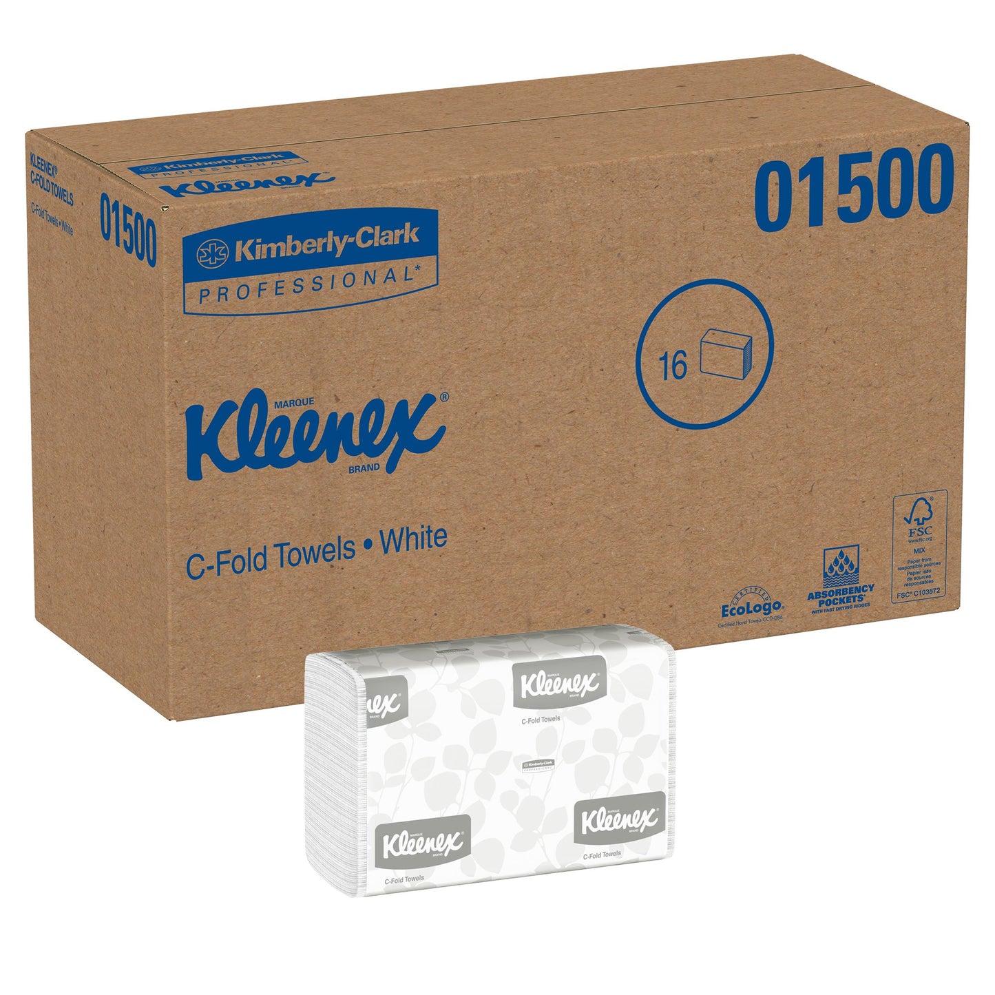 Kleenex® C-Fold Paper Towel, 150 per Pack 01500