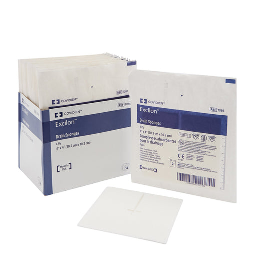 Cardinal Excilon I.V. / Drain Split Dressing, 4 x 4 Inch 7086-, Case of 300