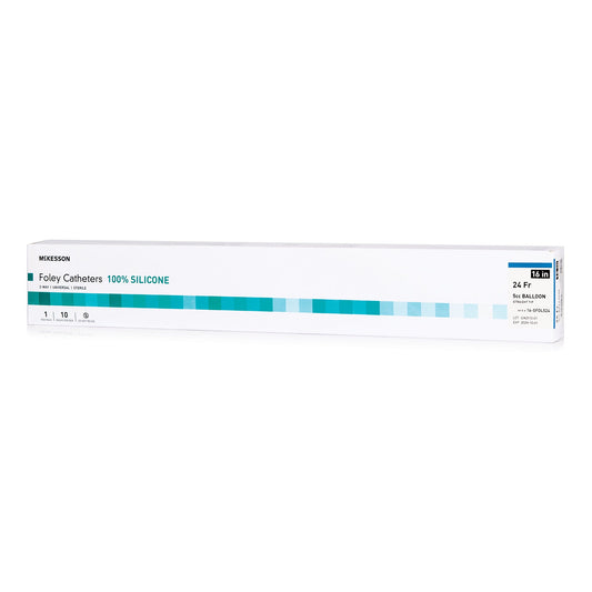 Foley Catheter McKesson 2-Way Standard Tip 5 cc Balloon 24 Fr. Silicone - 16-SFOL524