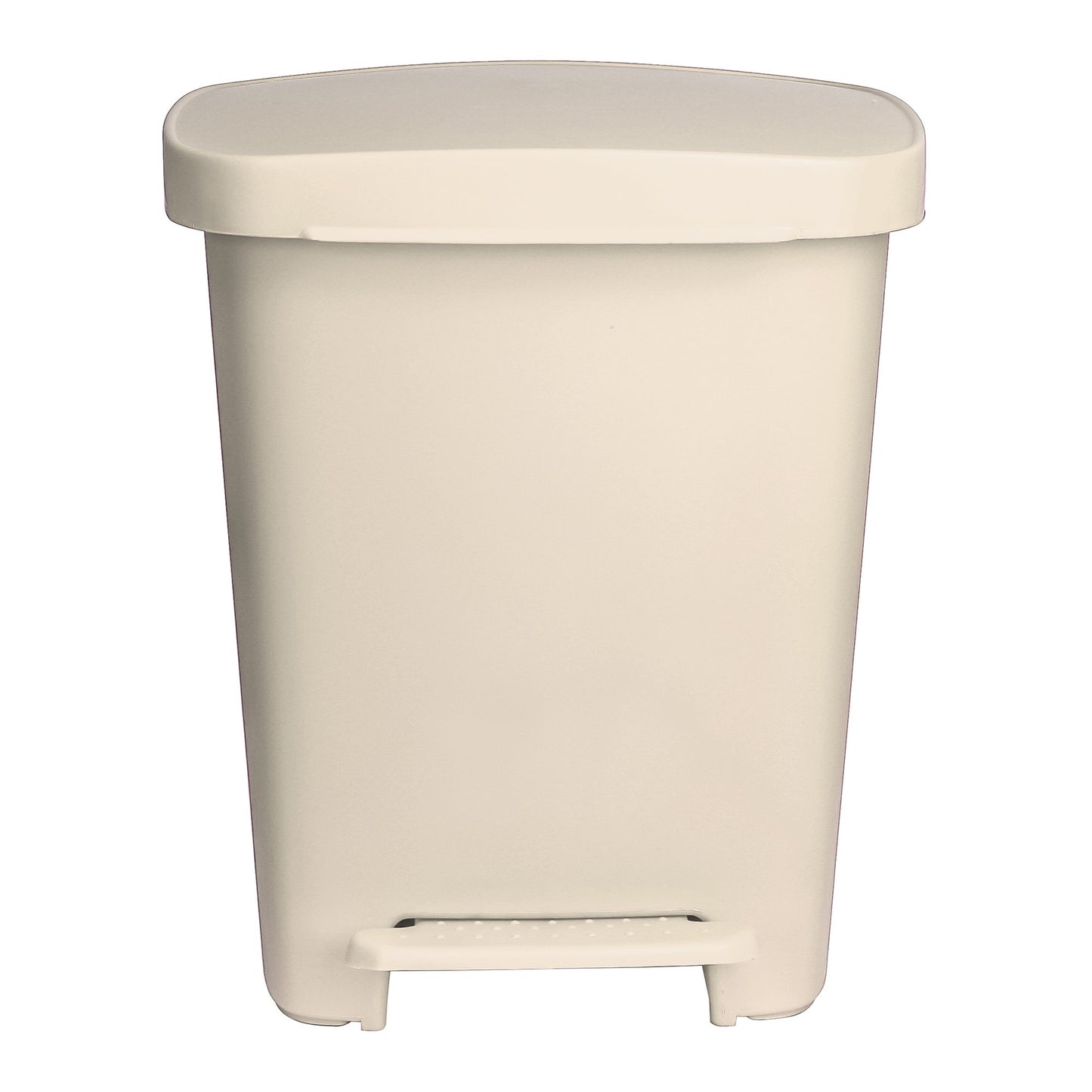 McKesson Waste Can with Step-On Pedal, Plastic, Beige, 15.16 x 14.37 x 18.9 Inch 16-25271