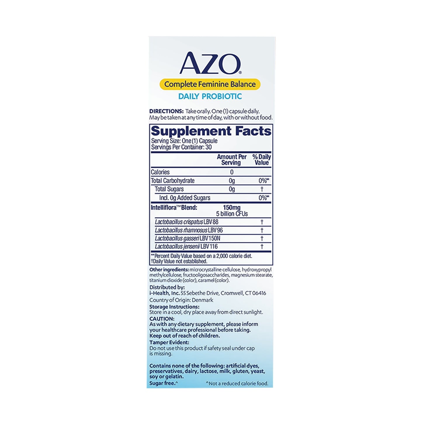 AZO® Complete Feminine Balance Daily Probiotic Capsules 787651760162