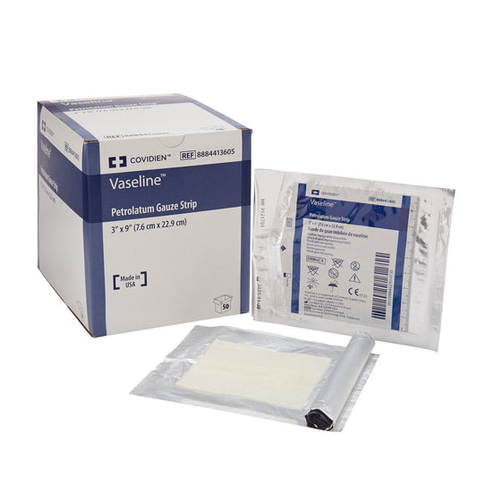 Petrolatum Impregnated Dressing Vaseline® Rectangle 3 X 9 Inch Sterile - 8884413605