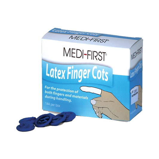 Finger Cot Medi-First® Large 2-1/2 Inch Length Powder Free Latex NonSterile - 70035