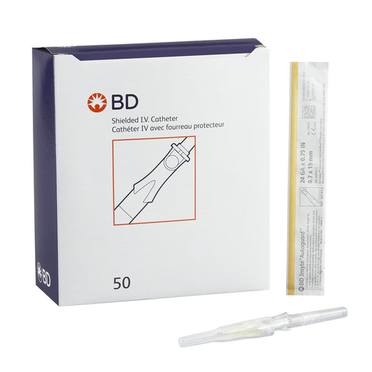 BD Insyte-N Autoguard Peripheral IV Catheter, 24 Gauge 381412, 1 Each