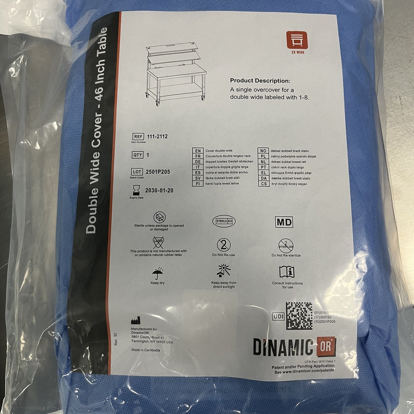 Table Drape DinamicOR 46 Inch Length For Back Table 111-2112