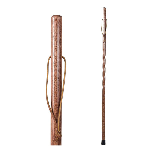 Walking Stick Brazos™ Twisted Backpacker Wood 55 Inch Height Red Oak - 602-3000-1012